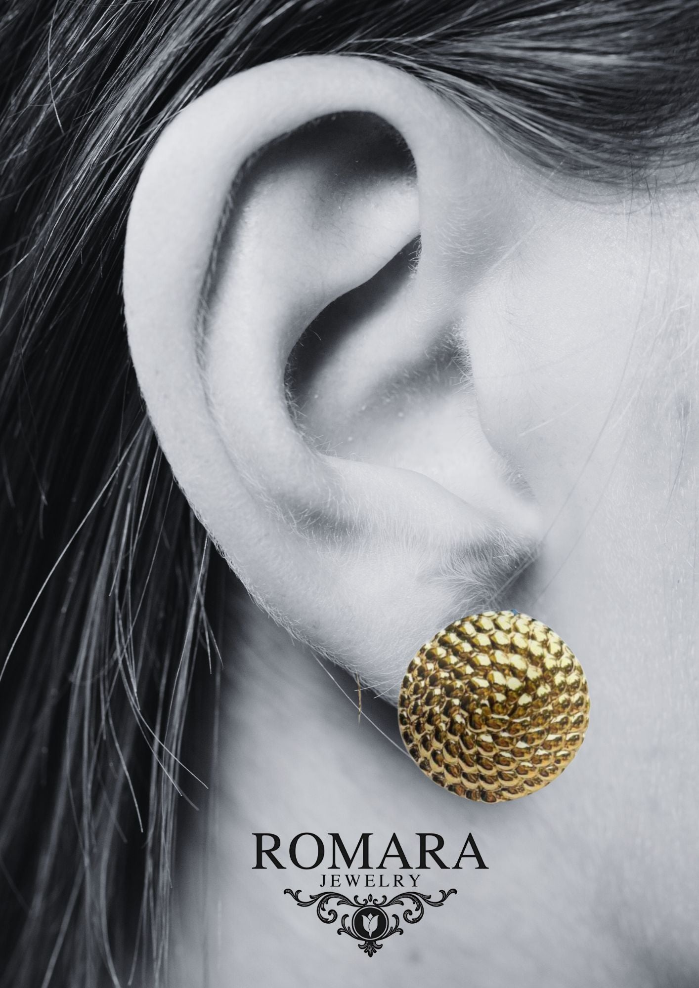 Aretes Solsticio Acero Inox 18kt