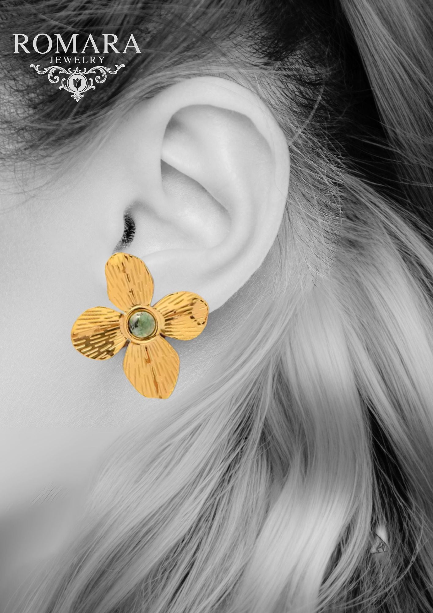 Aretes Niebla Acero Inox 18kt